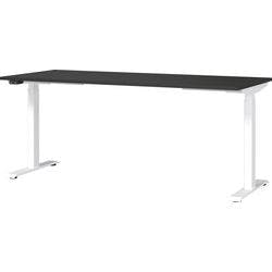 GERMANIA Sitz-Stehschreibtisch Mailand Metall, Spanplatte Weiß T-Fuß 1.800 x 800 x 1.200 mm Produktbild