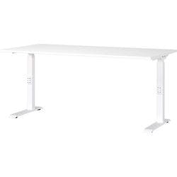 GERMANIA Höhenverstellbar Schreibtisch Metall, Spanplatte Weiß C-Fuß 1.600 x 800 x 910 mm Produktbild