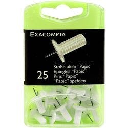 Exacompta Papic Reißnägel PS (Polystyrol) 10 mm Weiß 25 Stück Produktbild