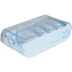Exacompta Aquarel Karteikasten DIN A7 Kunststoff 900 Karten Pastellblau 8 Stück Produktbild