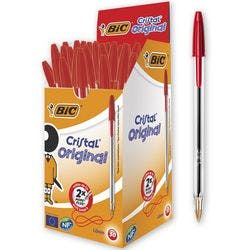 BIC Cristal Original Kugelschreiber Rot Mittel 0.4 mm 50 Stück Produktbild