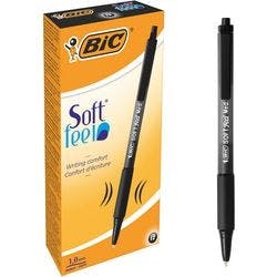 BIC Soft Feel Kugelschreiber Schwarz Mittel 0.4 mm 12 Stück Produktbild