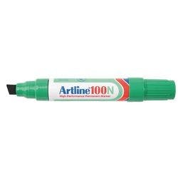 Artline 100N Keilspitze Permanentmarker Extra Breit Keilspitze 7,5 - 12,0 mm Grün Nachfüllbar Wasserbeständig 12 Stück Produktbild