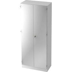 Hammerbacher Schrank Spanplatte 4 Fachböden 800 x 420 x 2.004 mm Weiß Produktbild