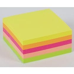 Viking Haftnotizwürfel 76 x 76 mm Farbig sortiert Neon 400 Blatt Produktbild