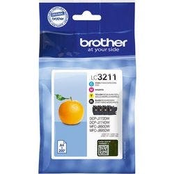 Brother  Original Tintenpatrone LC3211VAL Schwarz, Cyan, Magenta, Gelb 4 Stück Multipack Produktbild