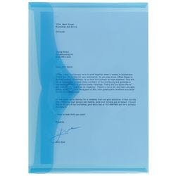 Viking Dokumentenmappe DIN A4 Druckknopf PP (Polypropylen) Quer 23,5 (B) x 33,5 (H) cm Blau 5 Stück Produktbild