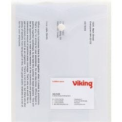 Viking Dokumentenmappe DIN A5 Druckknopf PP (Polypropylen) Hoch 18,2 (B) x 22,2 (H) cm Transparent 5 Stück Produktbild