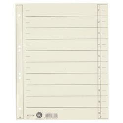 Leitz 1 bis 10 Trennblätter DIN A4 Überbreite Chamois 10-teilig Pappkarton 1657-00-11 100 Stück Produktbild