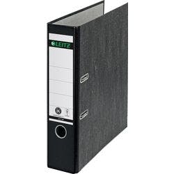 Leitz 180° Ordner DIN A4 82 mm Schwarz 2 Ringe 1080 Pappkarton Wolkenmarmor Hochformat Produktbild