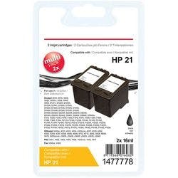 Viking 21 Kompatibel HP Tintenpatrone C9351AE Schwarz Duopack 2 Stück Produktbild