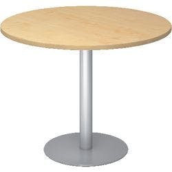 Hammerbacher Säulentisch Ahorn, Silber Melaminharzbeschichtete Spanplatte STF10 1.000 x 745 mm Produktbild