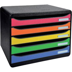 Exacompta Schubladenbox A4+ Mehrfarbig 35,5 x 27,1 x 27 cm Produktbild