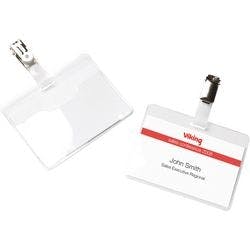 Viking Namensschilder Clip 9 x 6 cm PVC (Polyvinylchlorid) 25 Stück Produktbild