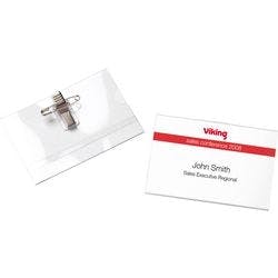 Viking Namensschilder Kombiklemme 9 x 6 cm Kunststoff 25 Stück Produktbild