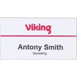 Viking Namensschilder Kombiklemme 7,5 x 4 cm Kunststoff 50 Stück Produktbild
