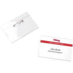 Viking Namensschilder Pin 9 x 6 cm Kunststoff 50 Stück Produktbild Print Hauptbild L