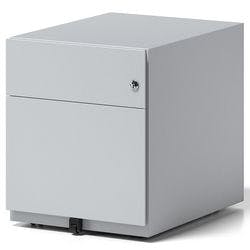 Bisley Rollcontainer Note 2 Schubladen Lichtgrau 420 x 565 x 495 mm Produktbild