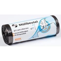 DEISS Universal Plus Leichte Belastung Müllsäcke 30 L Recycled Grau PE (Polyethylen) 5 Mikron 50 Stück Produktbild