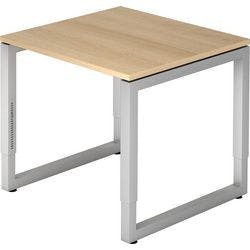 Hammerbacher Höhenverstellbar Schreibtisch Rechteckig Eiche 4 Füße 800 (B) x 650 (H) mm Holz Produktbild