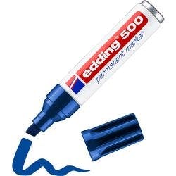 edding 500 Permanentmarker Breit Keilspitze 2 - 7 mm Blau Nachfüllbar Wasserbeständig Produktbild