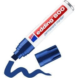 edding 800 Permanentmarker Extra Breit Keilspitze 4 - 12 mm Blau Nachfüllbar Wasserbeständig Produktbild