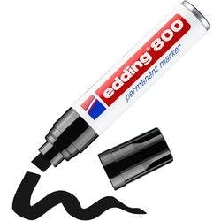 edding 800 Permanentmarker Extra Breit Keilspitze 4 - 12 mm Schwarz Nachfüllbar Wasserbeständig Produktbild