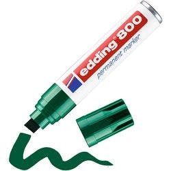edding 800 Permanentmarker Extra Breit Keilspitze 4 - 12 mm Grün Nachfüllbar Wasserbeständig Produktbild