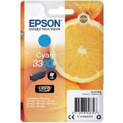 Epson 33XL Original Tintenpatrone C13T33624012 Cyan Produktbild