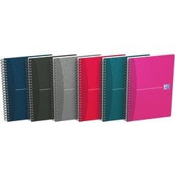OXFORD Office Essentials Notizbuch DIN A5 Liniert Spiralbindung Pappe Farbig sortiert Perforiert 180 Seiten 5 Stück à 90 Blatt Produktbild
