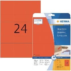 HERMA Multifunktionsetiketten 4467 Rot Rechteckig 480 Etiketten pro Packung Produktbild