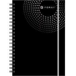 Foray Executive Notizbuch DIN A4 Liniert Spiralbindung Pappkarton Hardback Schwarz Perforiert 200 Seiten 100 Blatt Produktbild