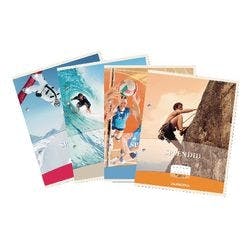 AURORA Splendid Notizbuch DIN A4 Kariert Geleimt Papier Farbig sortiert Perforiert 200 Seiten 100 Blatt Produktbild