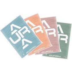 AURORA Splendid Notizbuch DIN A4 Liniert Geleimt Papier Farbig sortiert Perforiert 200 Seiten Produktbild