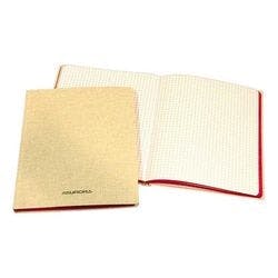 AURORA 105 x 165 mm Kartongebundenes Notizbuch mit weißem Leineneinband kariert 5 mm 96 Blatt Produktbild