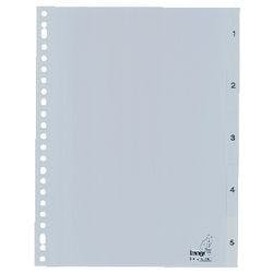 KANGARO Register G405CM DIN A4 5-teilig 23-fach Kunststoff 1 bis 5 Produktbild