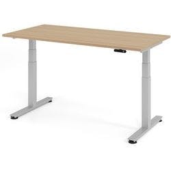 Hammerbacher Sitz-Stehschreibtisch XDSM Eiche, Silber 1.600 x 800 x 800 x 620 - 1.270 mm Produktbild Print Hauptbild L