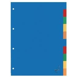 KANGARO Blanko Register DIN A4 Farbig Sortiert 10-teilig PP (Polypropylen) Rechteckig 4 Löcher A410 Produktbild