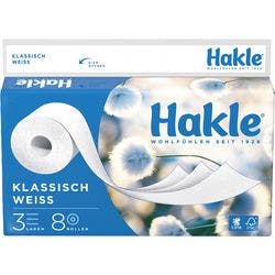 Hakle Classic Toilettenpapier 3-lagig 10118 8 Rollen à 150 Blatt Produktbild