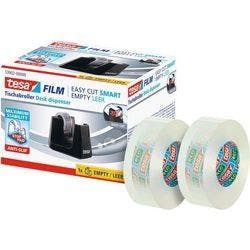 tesa Klebebandabroller tesafilm Easy Cut SMART Schwarz 19 mm (B) x 33 m (L) Kunststoff Recycelt 100% Produktbild