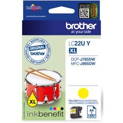 Brother LC22UY Original Tintenpatrone Gelb Produktbild