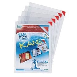 Djois Kang Klarsichthülle DIN A4 Transparent PVC (Polyvinylchlorid) 5 Stück Produktbild