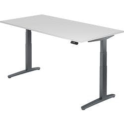 Hammerbacher Sitz-Stehschreibtisch XBHM Grau, Weiß 2.000 x 1.000 x 720 mm mit Aufbau Produktbild