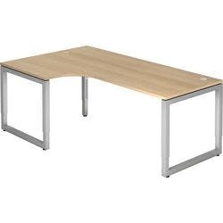 Hammerbacher Schreibtisch R Serie Eiche 1.200 x 650 mm mit Aufbau Produktbild
