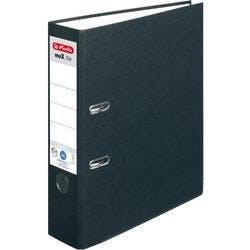 herlitz maX.file nature plus Ordner DIN A4 80 mm Schwarz 2 Ringe 10841369 Pappkarton, PP (Polypropylen) Texturiert Hochformat Produktbild