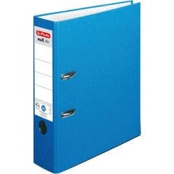 herlitz maX.file nature plus Ordner DIN A4 80 mm Blau 2 Ringe Pappkarton, PP (Polypropylen) Texturiert Hochformat Produktbild