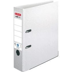 herlitz maX.file nature plus Ordner DIN A4 80 mm Weiß 2 Ringe 10841559 Pappkarton, PP (Polypropylen) Texturiert Hochformat Produktbild
