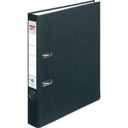 herlitz maX.file nature plus Ordner DIN A4 50 mm Schwarz 2 Ringe 10841625 Pappkarton, PP (Polypropylen) Texturiert Hochformat Produktbild