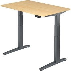 Hammerbacher Sitz-Stehschreibtisch XBHM Ahorn, Graphit 1.200 x 800 x 720 mm Produktbild