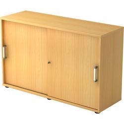 Hammerbacher Schiebetürenschrank Spanplatte 1 Fachboden abschließbar 1.200 x 400 x 748 mm Buche Braun Produktbild
